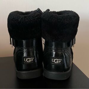 UGG Kids Shiny Black Boots
